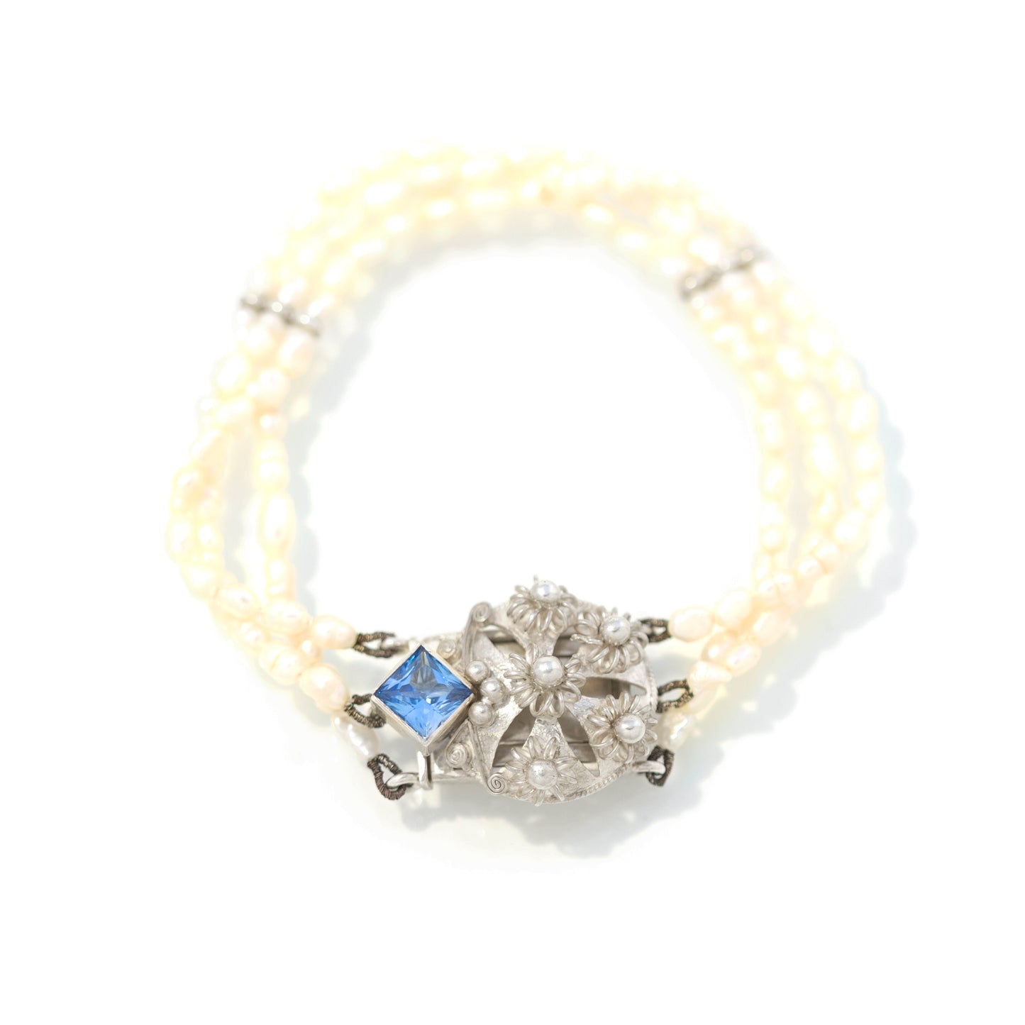 Filigrain armband - rijstparels