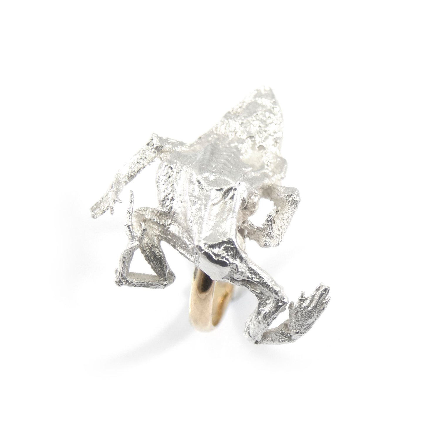 Opkikker ring (sterling zilver/ 9krt goudkleurig)
