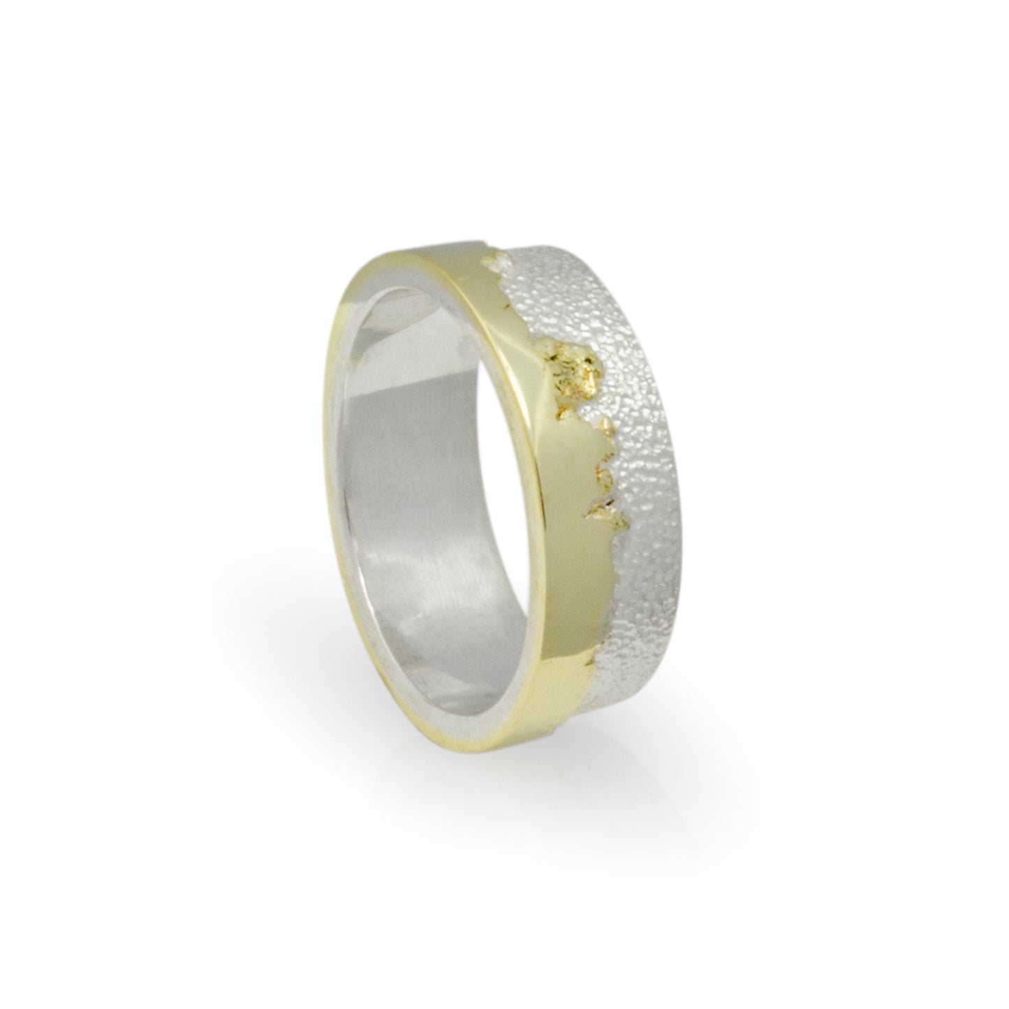 Ring bergen (14krt geelgoud / Sterling zilver)