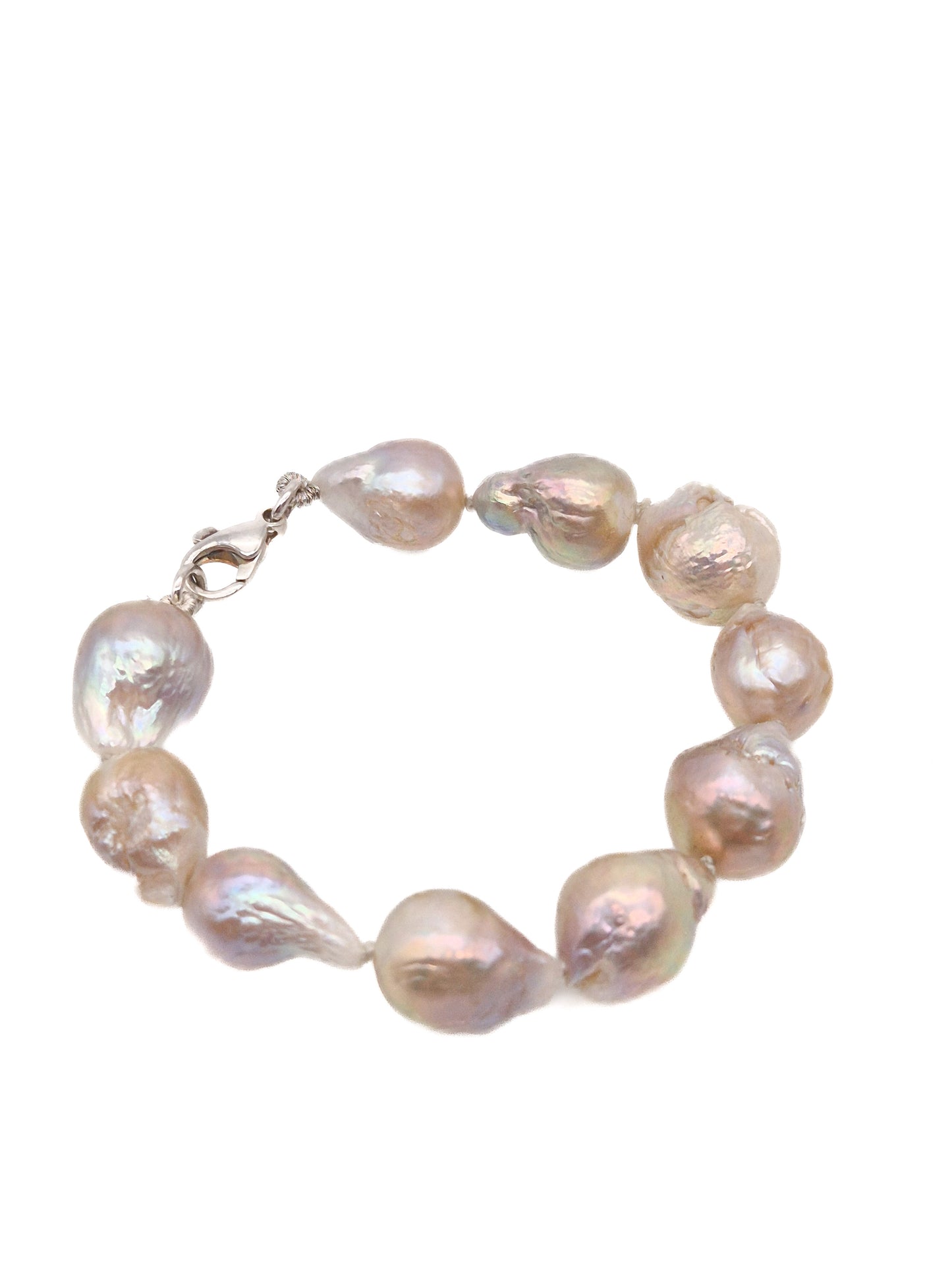Armband barok parels - pastel