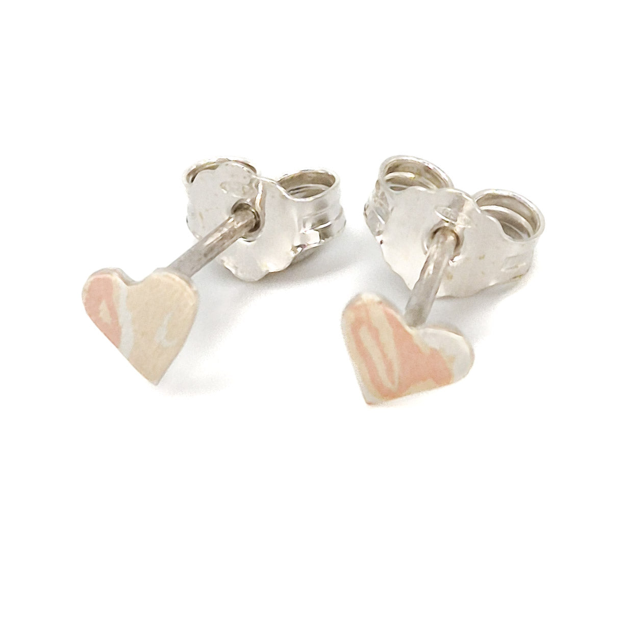 Mokume-gane oorbellen - Hart - meerdere uitvoeringen