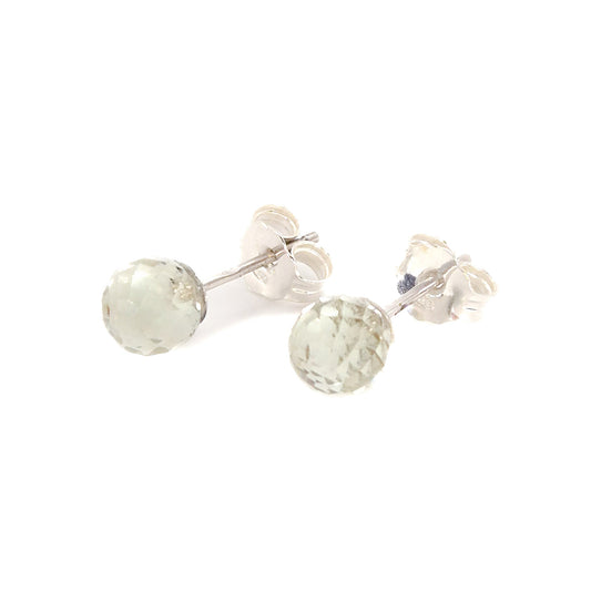 Prasioliet knopjes - Gefacetteerd