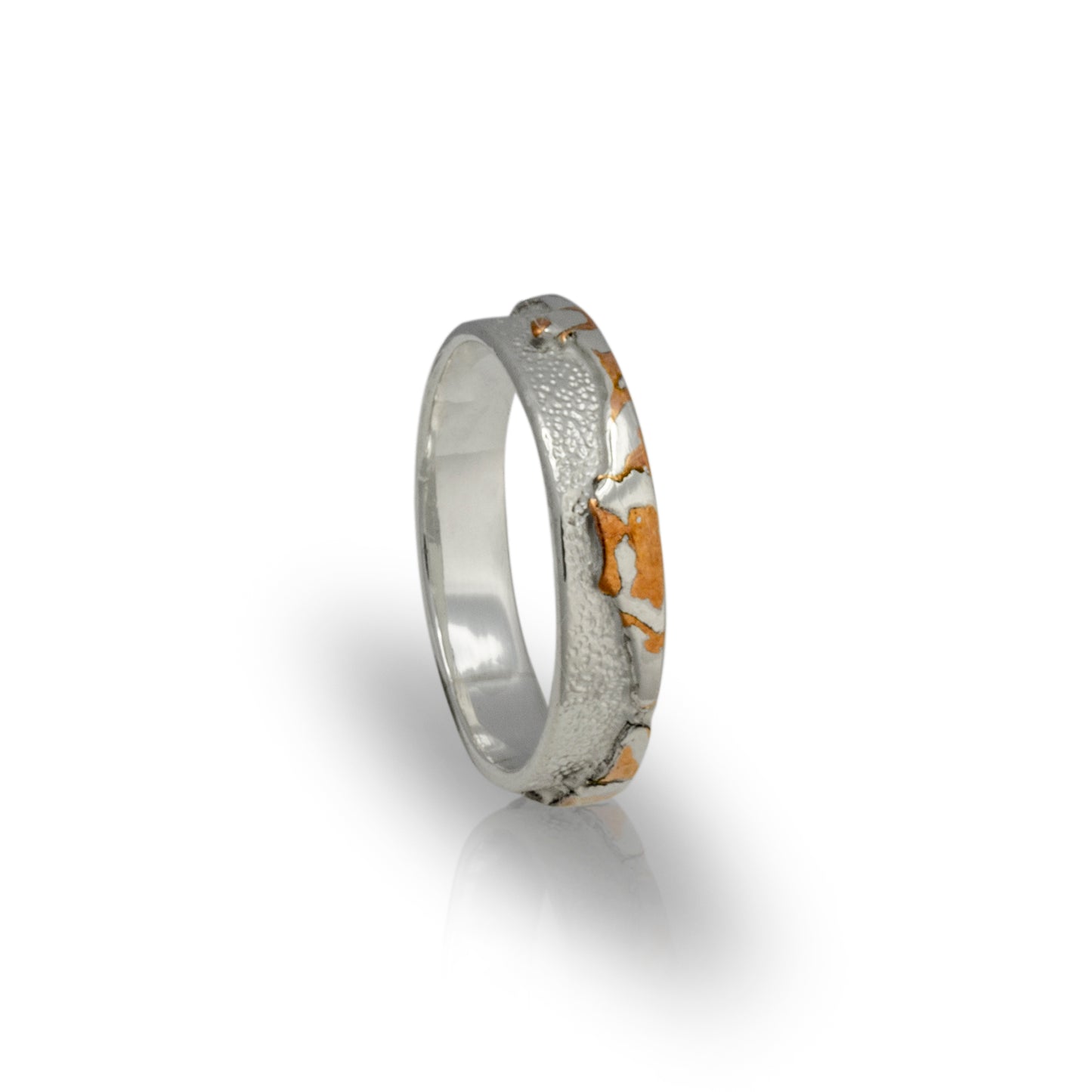 Ring bergen (Sterling zilver (925dz) / Mokume Sterling zilver / koper)