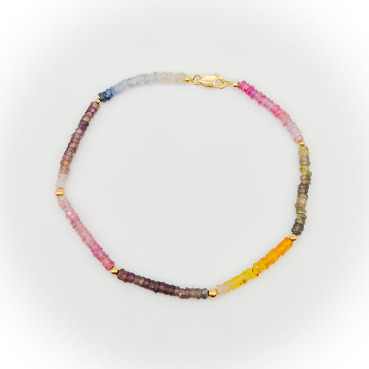 Toermalijn armband - multi colour