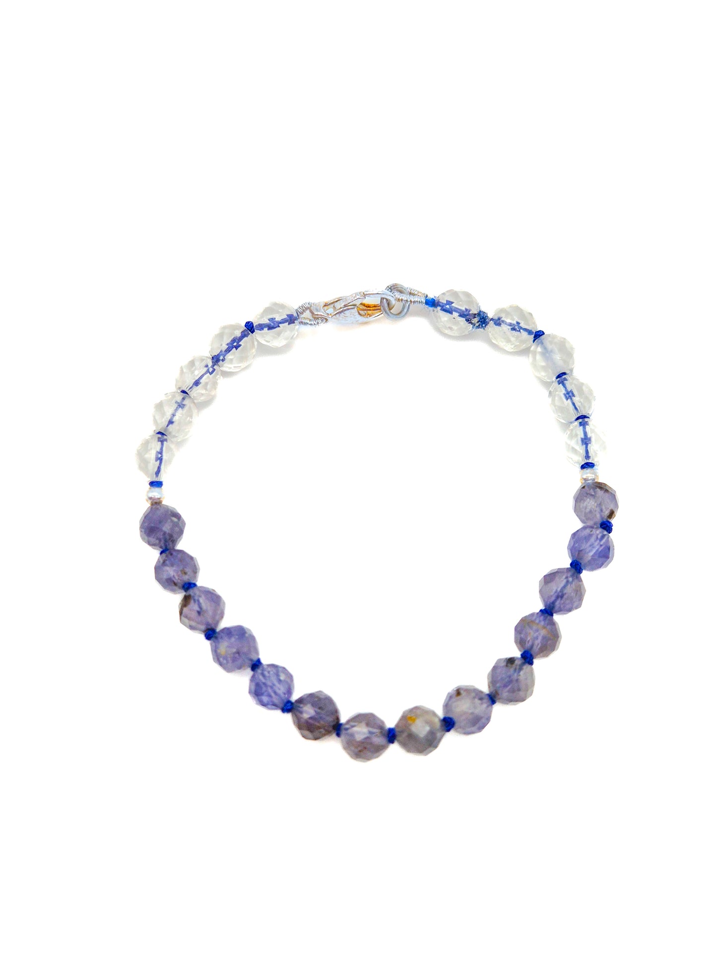 Bergkristal & Ioliet armband