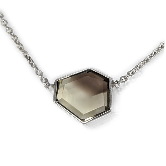 Bi-color smokey citrien 6-hoek