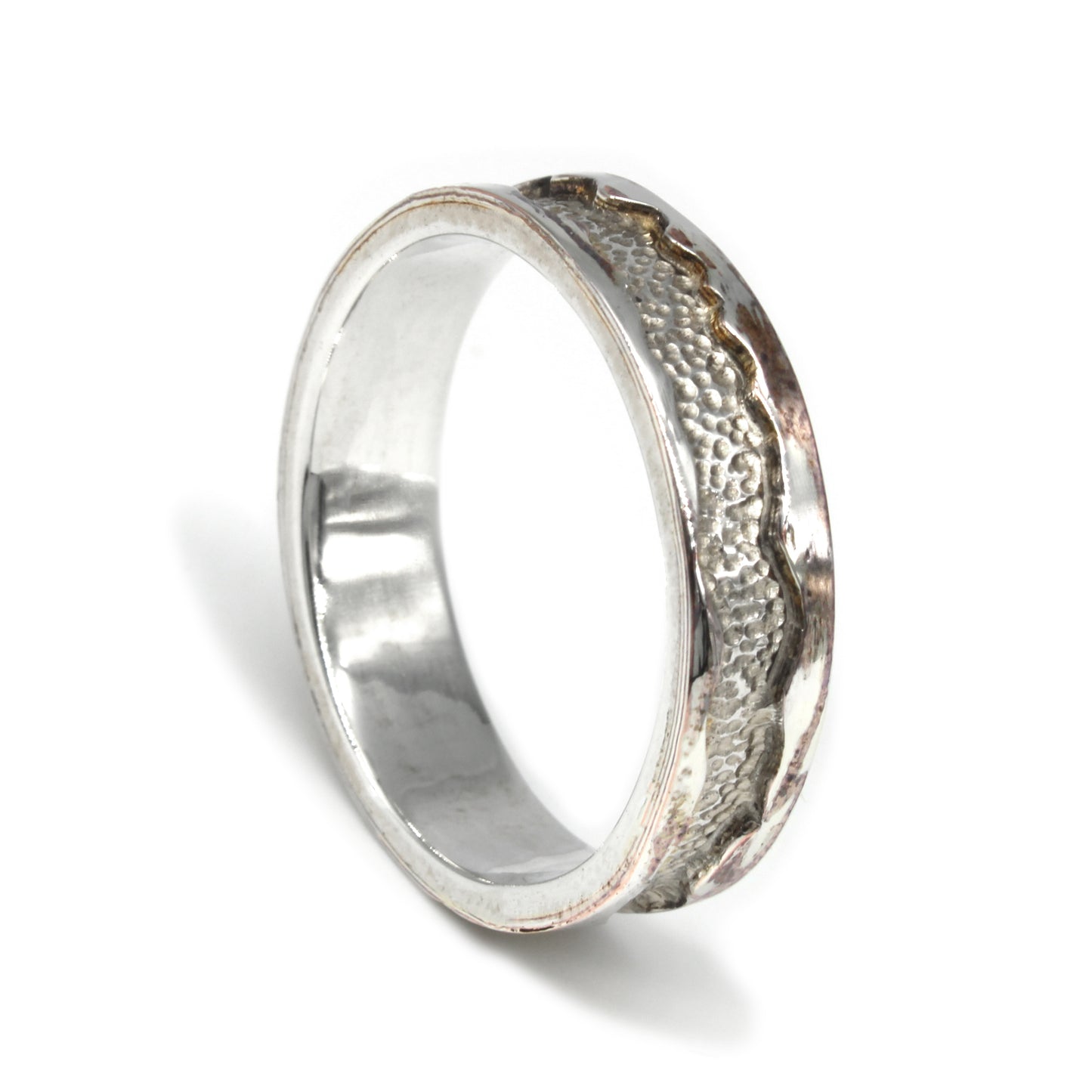 Ring meander (Sterling zilver (925dz) / Mokume Sterling zilver / koper)