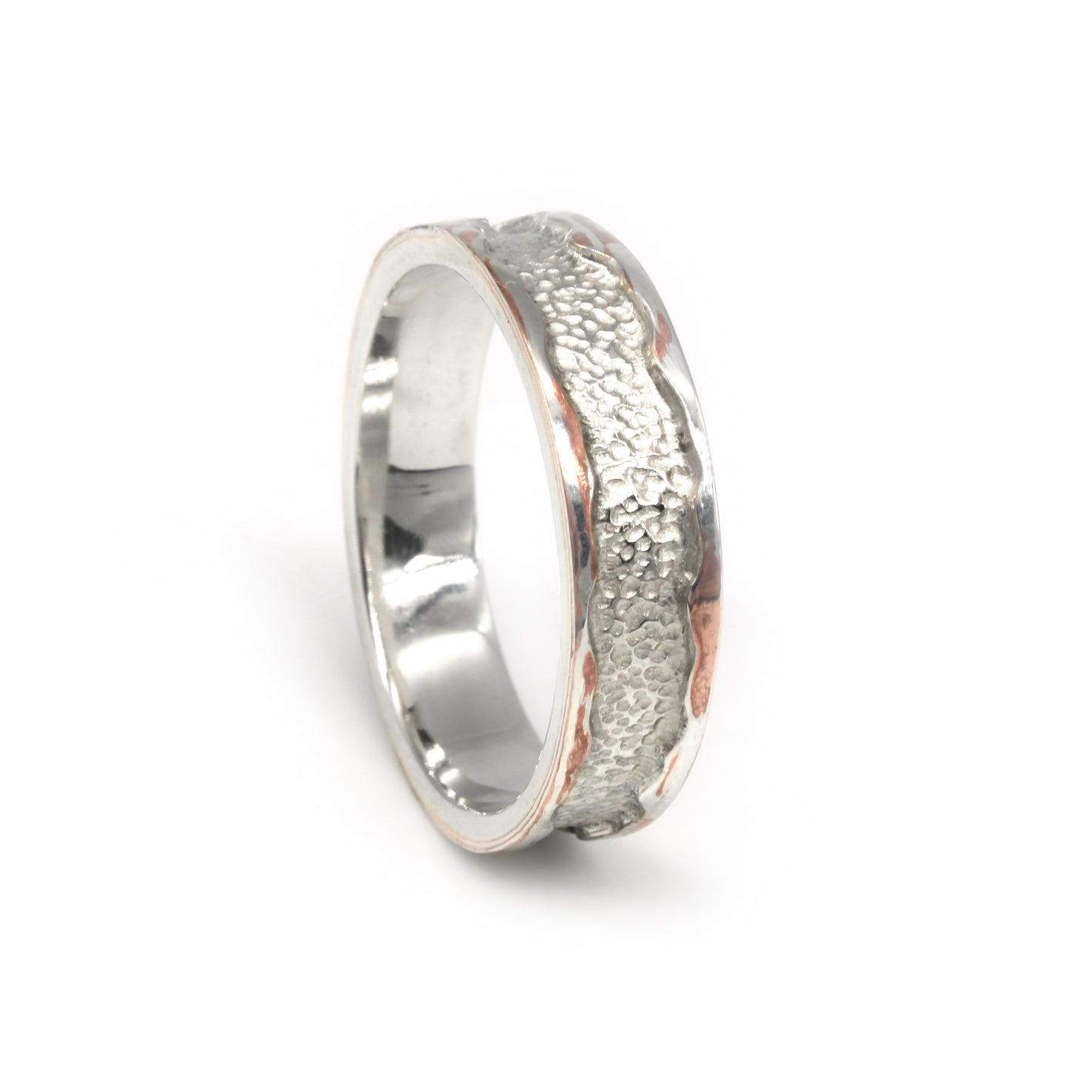 Ring meander (Sterling zilver (925dz) / Mokume Sterling zilver / koper)