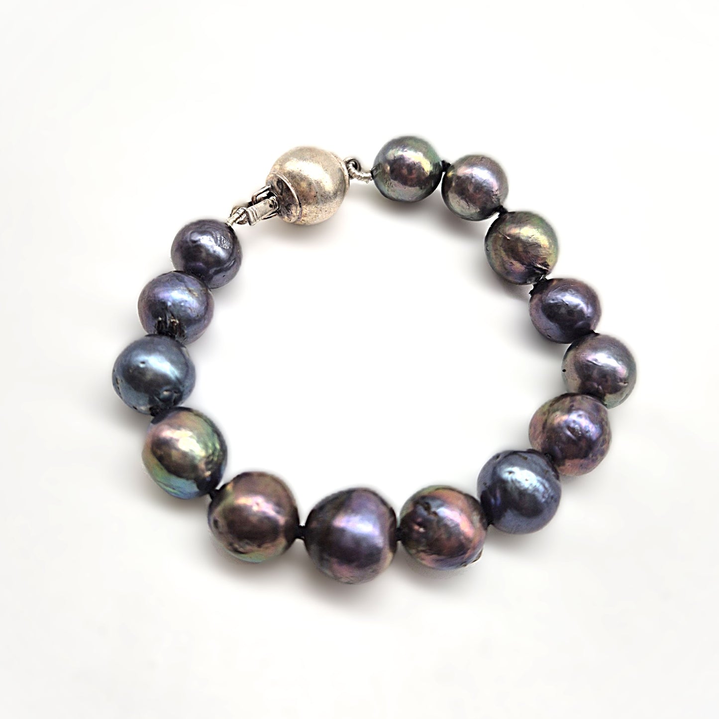 Zoetwaterparel zwart armband